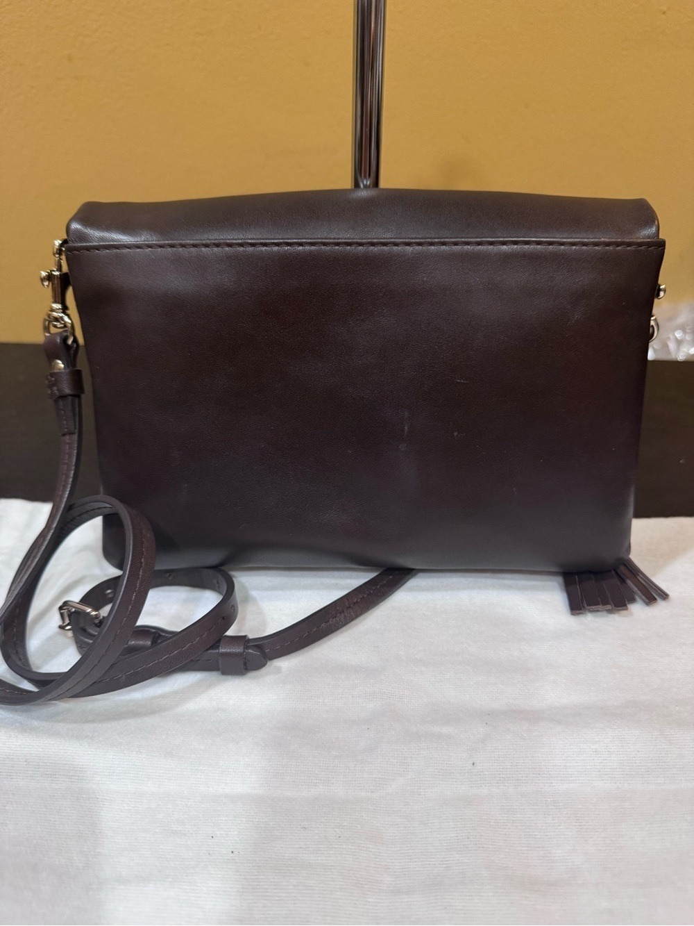 Dooney & Bourke Florentine Leather Foldover Zip Crossbody - Picture 8 of 15